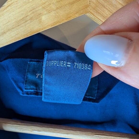 Town Craft Navy Burgundy Piping Pajama Top Eclectic Grandpa Vintage XL Tall - Picture 4 of 5